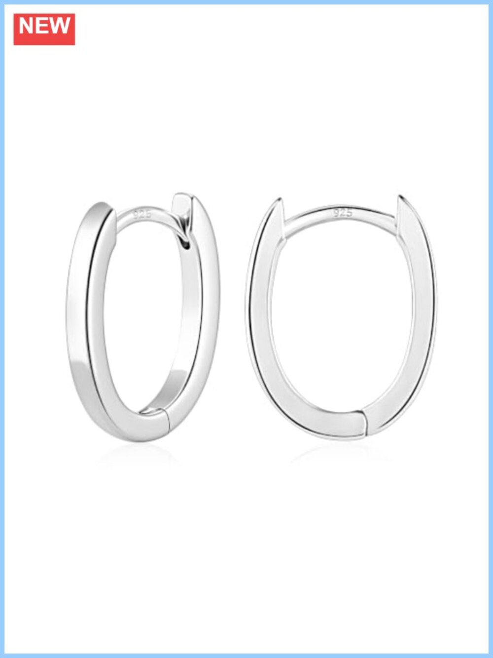 Small Chunky Silver Hoop Earrings 14K Gold Plated Huggie Hoops